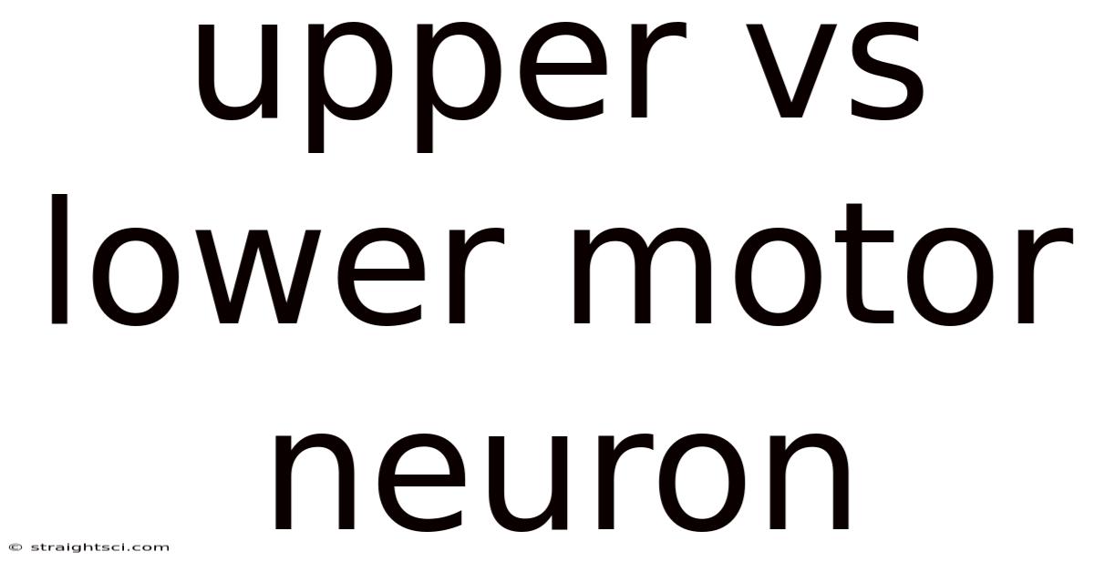 Upper Vs Lower Motor Neuron