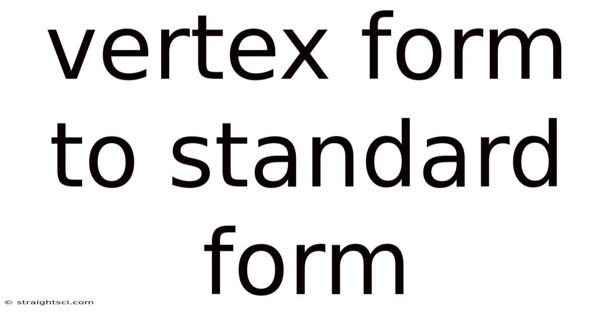 Vertex Form To Standard Form
