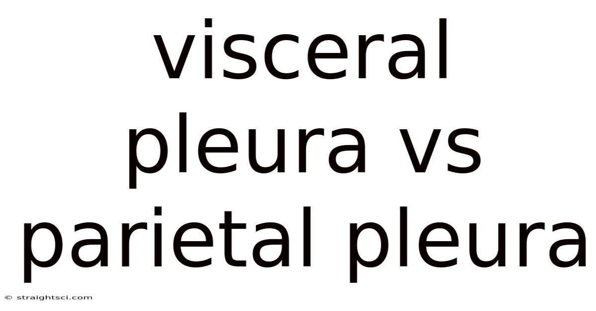 Visceral Pleura Vs Parietal Pleura