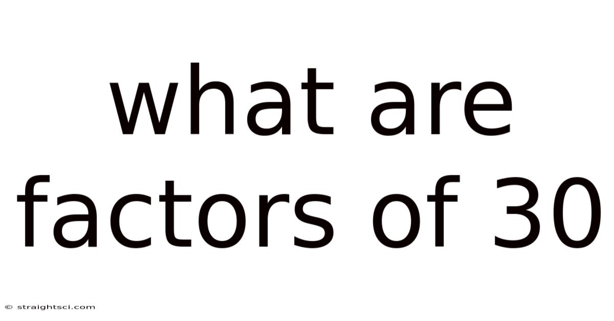 What Are Factors Of 30
