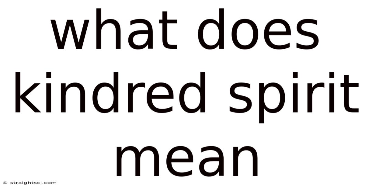 What Does Kindred Spirit Mean
