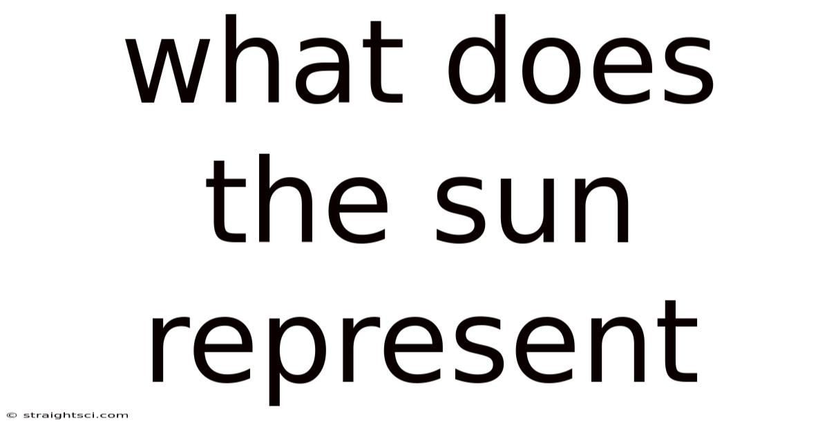What Does The Sun Represent