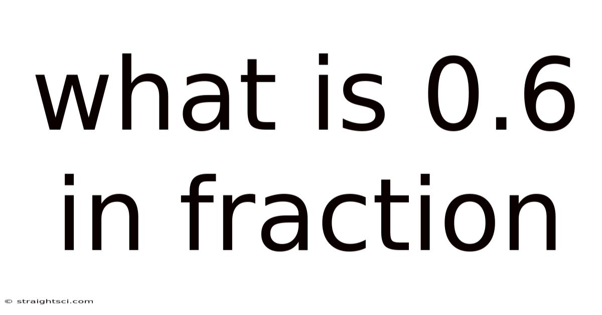 What Is 0.6 In Fraction