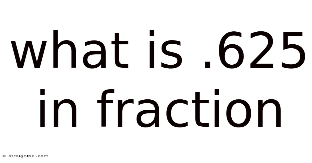 What Is .625 In Fraction