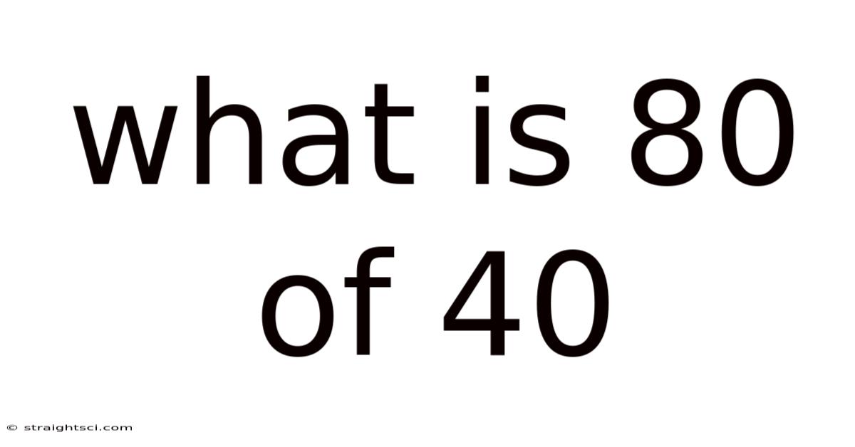 What Is 80 Of 40