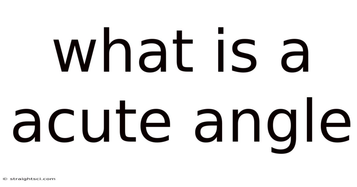 What Is A Acute Angle