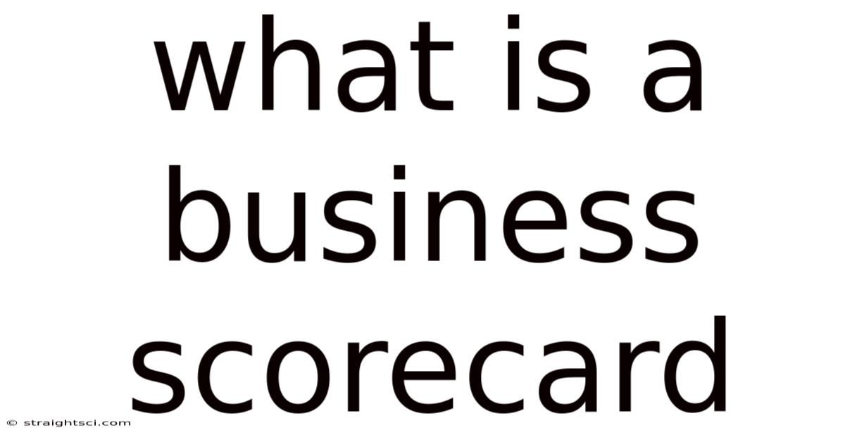 What Is A Business Scorecard
