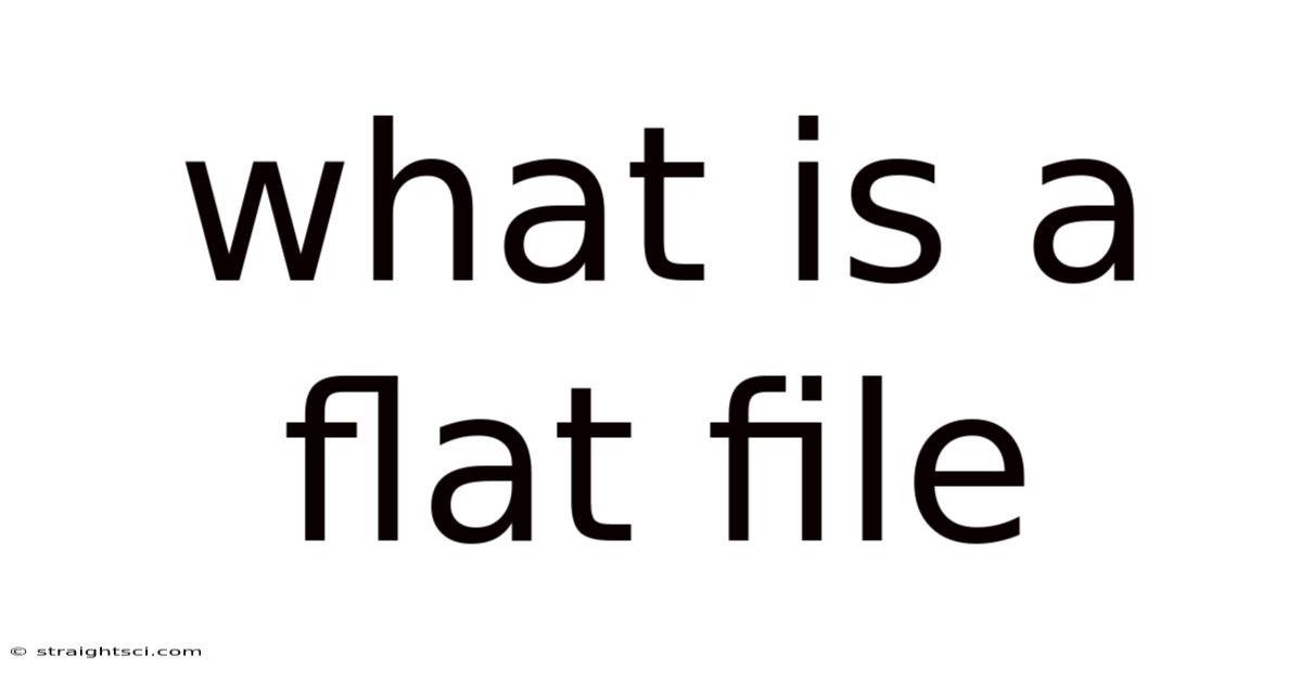 What Is A Flat File