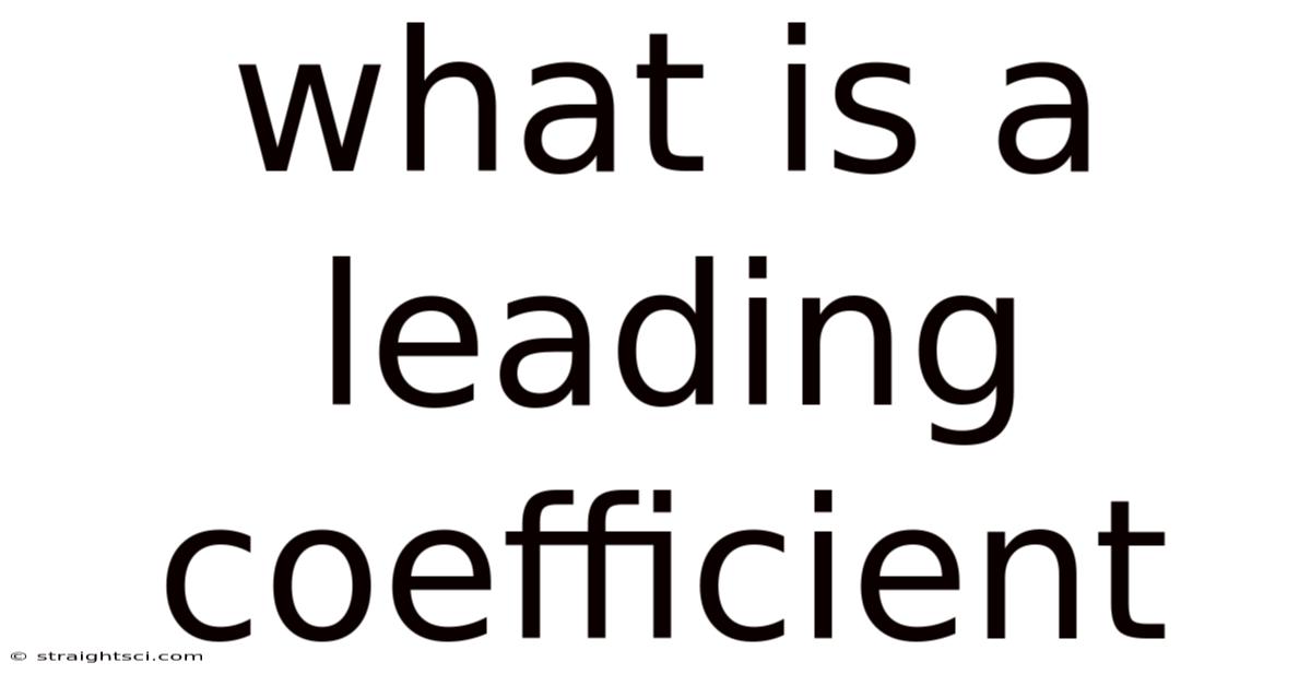 What Is A Leading Coefficient