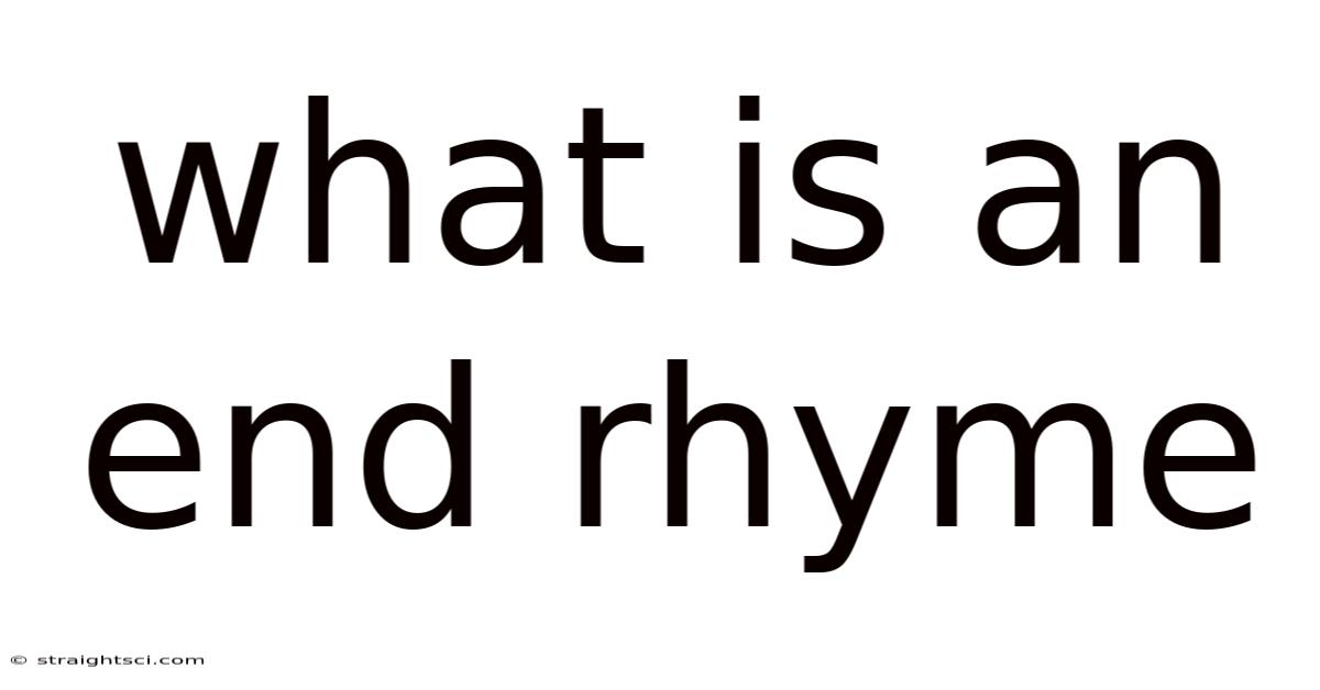 What Is An End Rhyme