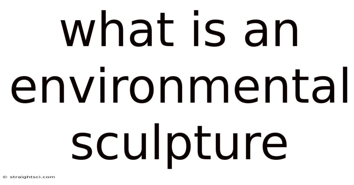 What Is An Environmental Sculpture