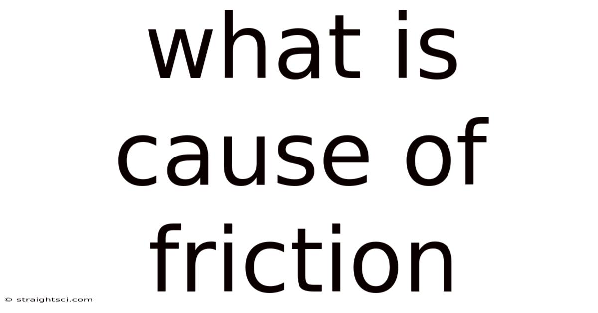 What Is Cause Of Friction