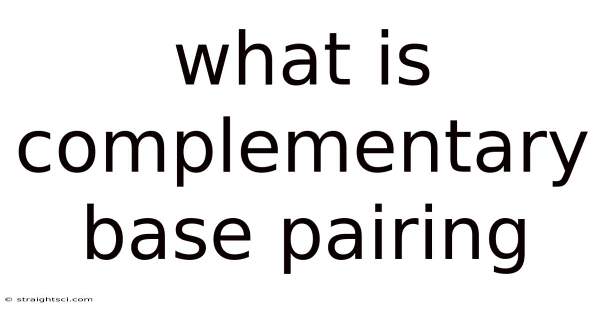 What Is Complementary Base Pairing