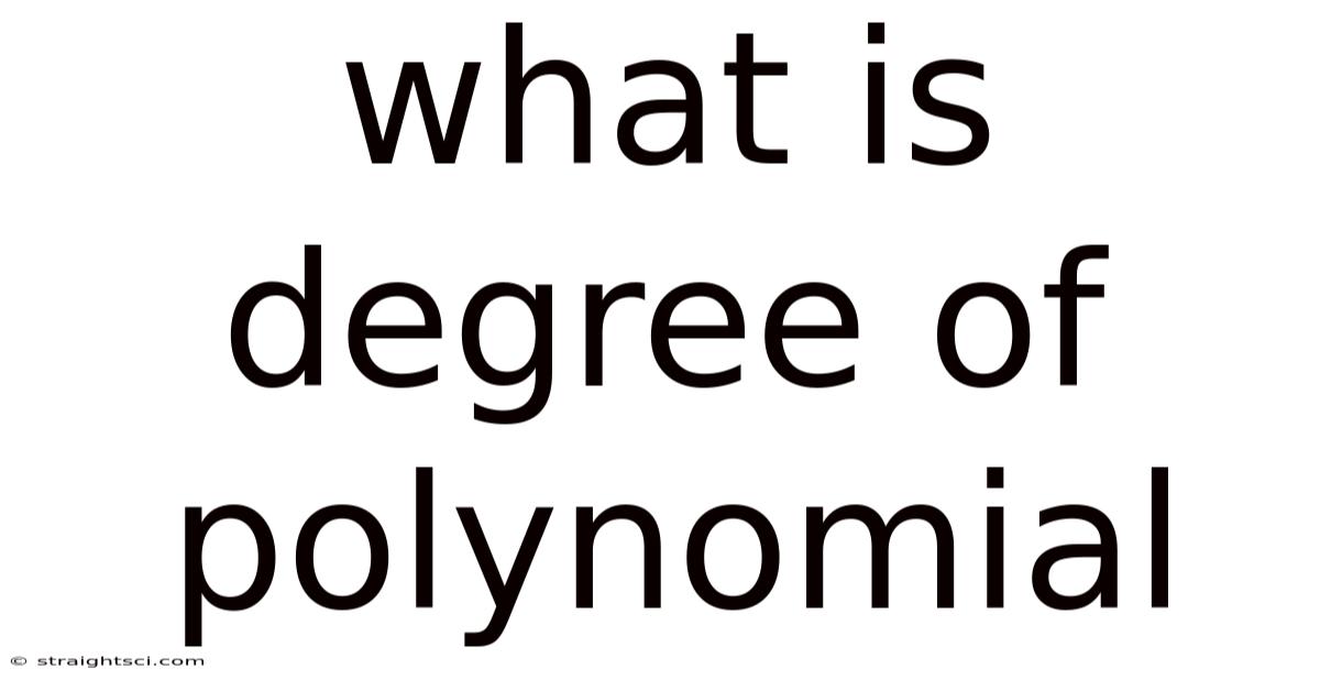 What Is Degree Of Polynomial