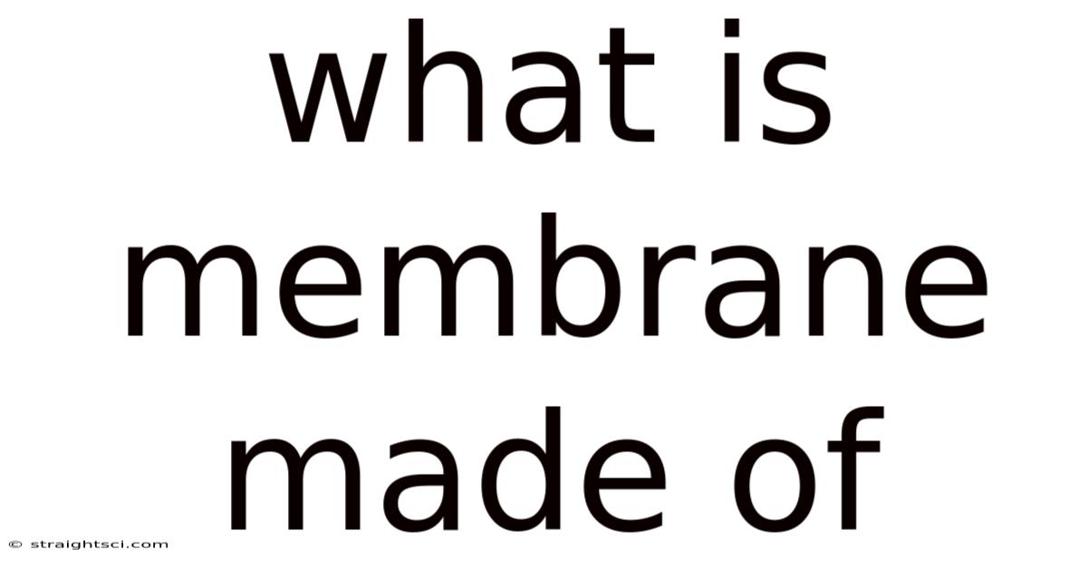 What Is Membrane Made Of