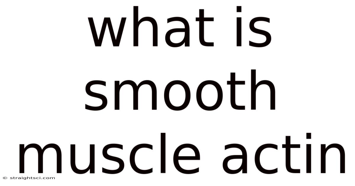 What Is Smooth Muscle Actin