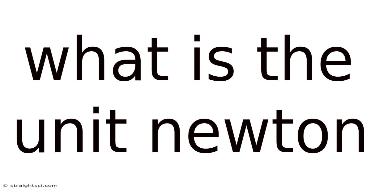 What Is The Unit Newton
