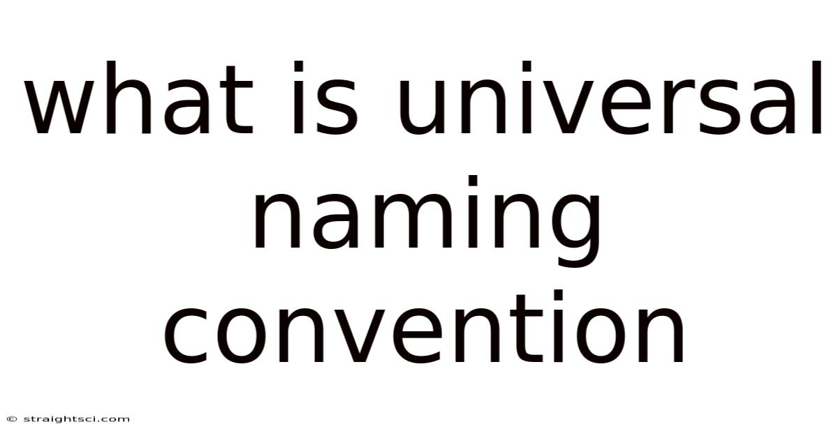 What Is Universal Naming Convention