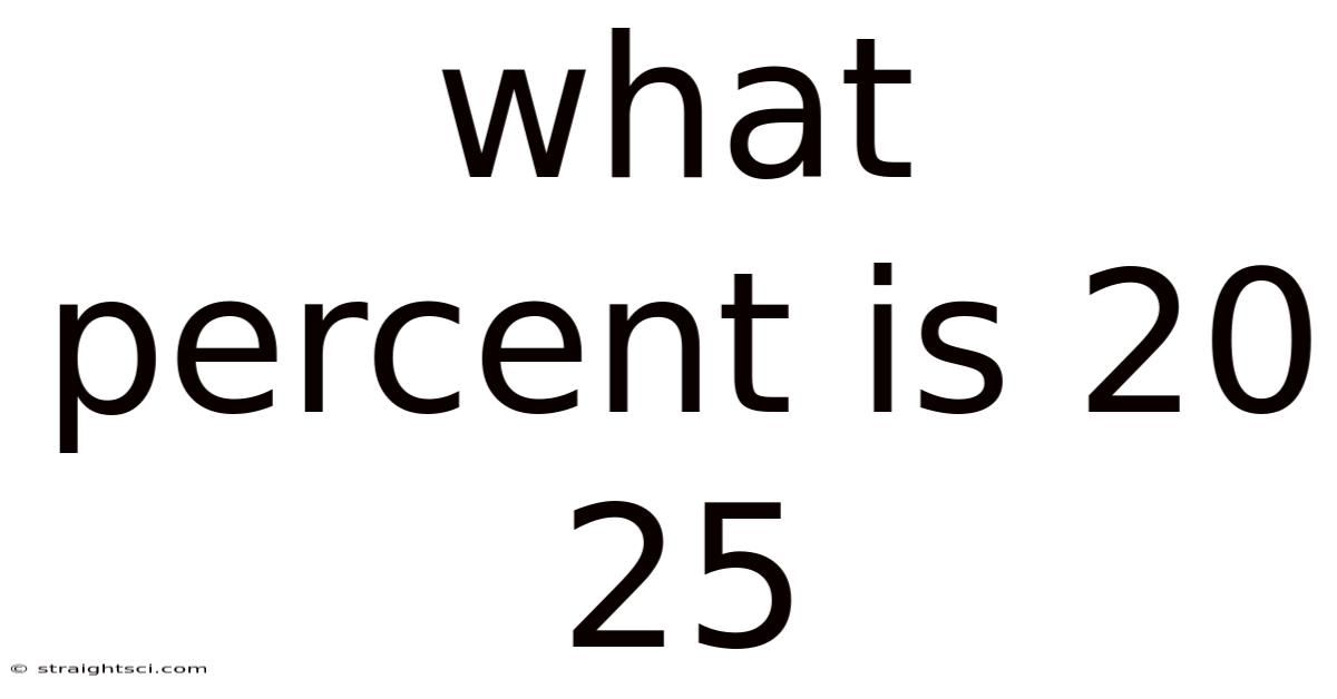What Percent Is 20 25