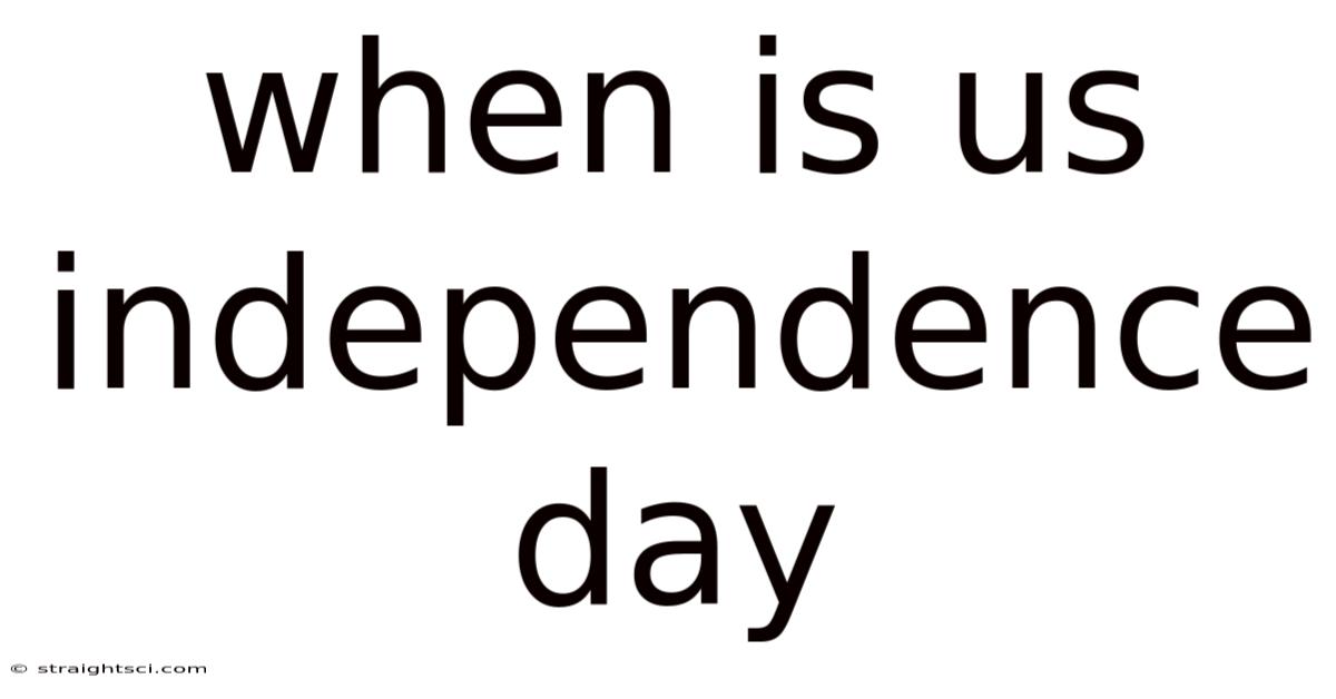 When Is Us Independence Day