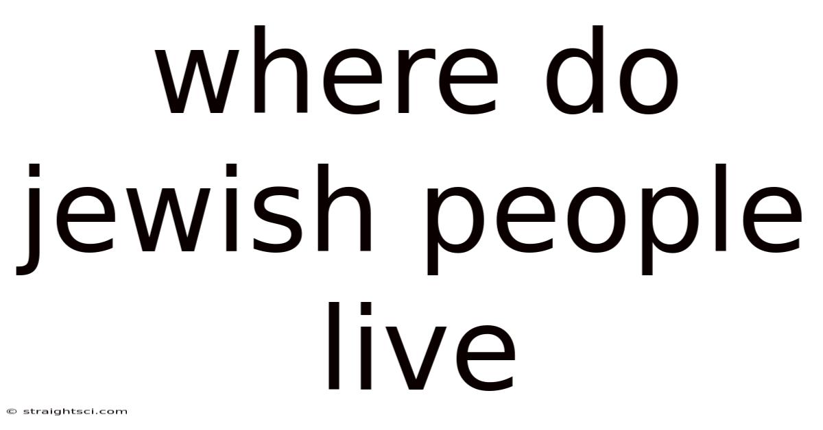 Where Do Jewish People Live