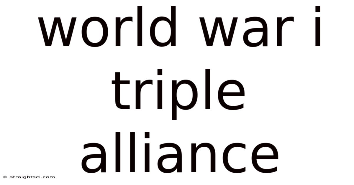 World War I Triple Alliance