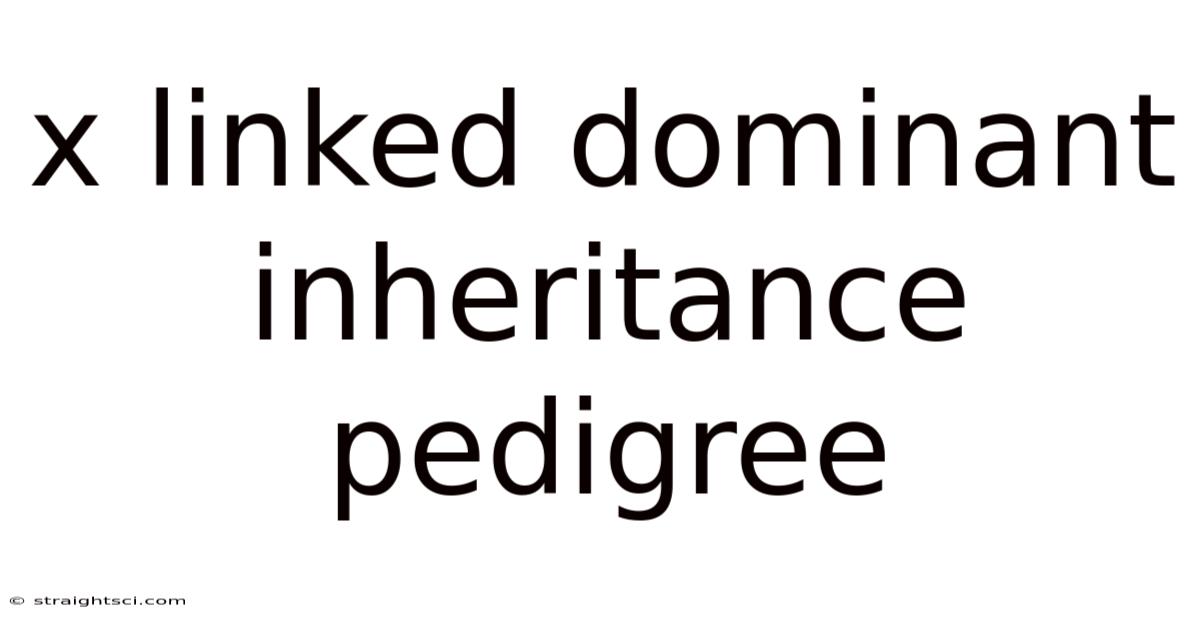 X Linked Dominant Inheritance Pedigree