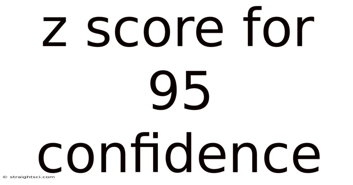 Z Score For 95 Confidence
